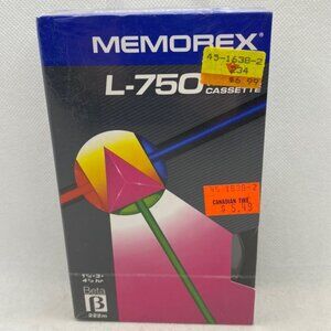 Beta Memorex L-750 Blank Recordable Tape 4.5 Hours Sealed